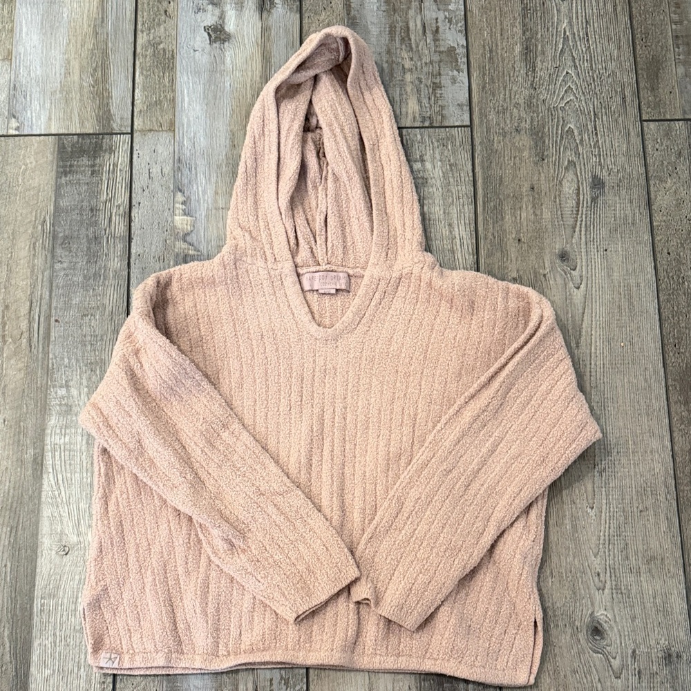 Barefoot Dreams Girls Ribbed Hooded Sweater